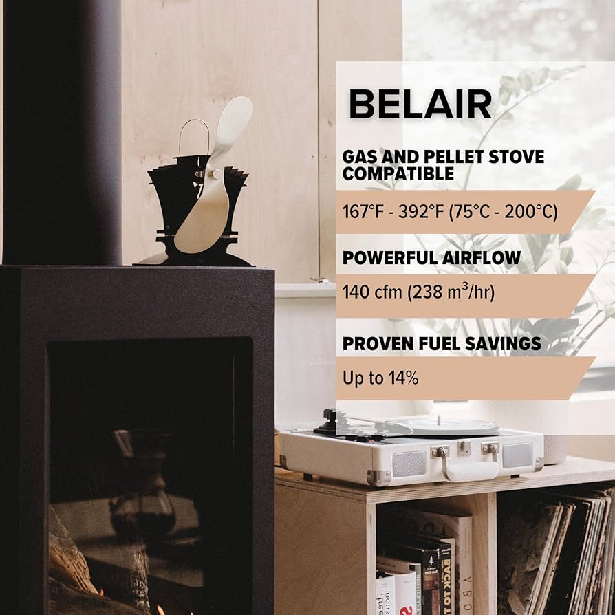 Amazon.com: Ecofan BelAir Heat Powered Stove Fan - Powerful